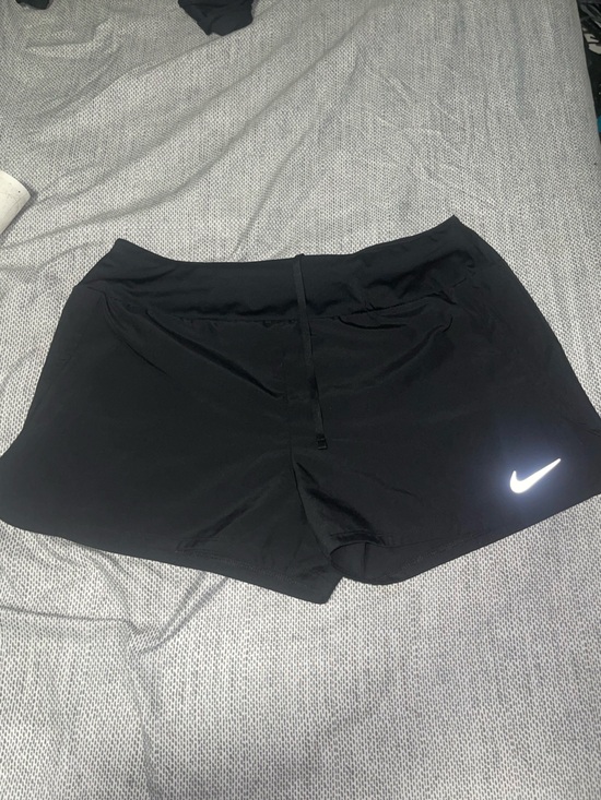 Nike Pants - Nike Black Shorts with Reflective White Swoosh